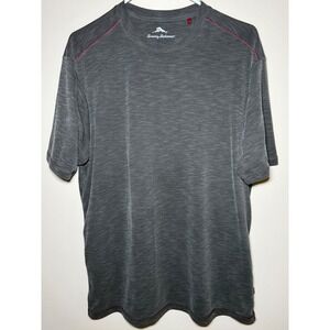 Tommy Bahama Mens Medium Gray Textured Performance TShirt Short Sleeve
